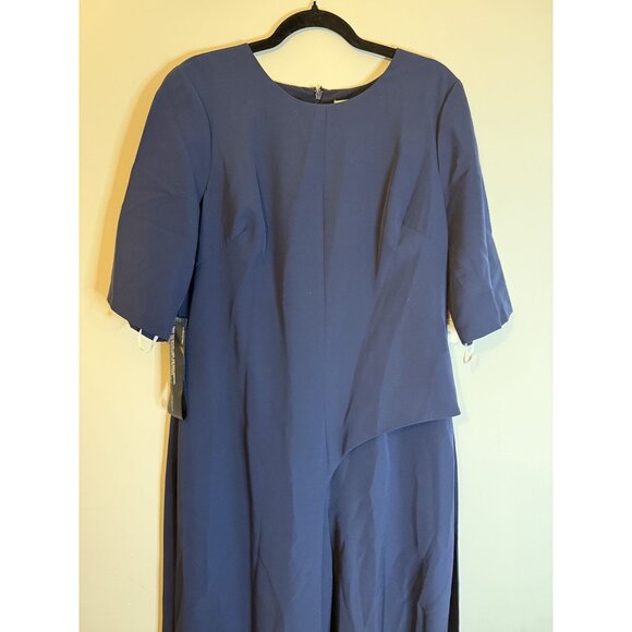 NWT Kay Unger Davina Walk Thru Jumpsuit Blue Sz 16 $308 [jb] - Picture 9 of 11